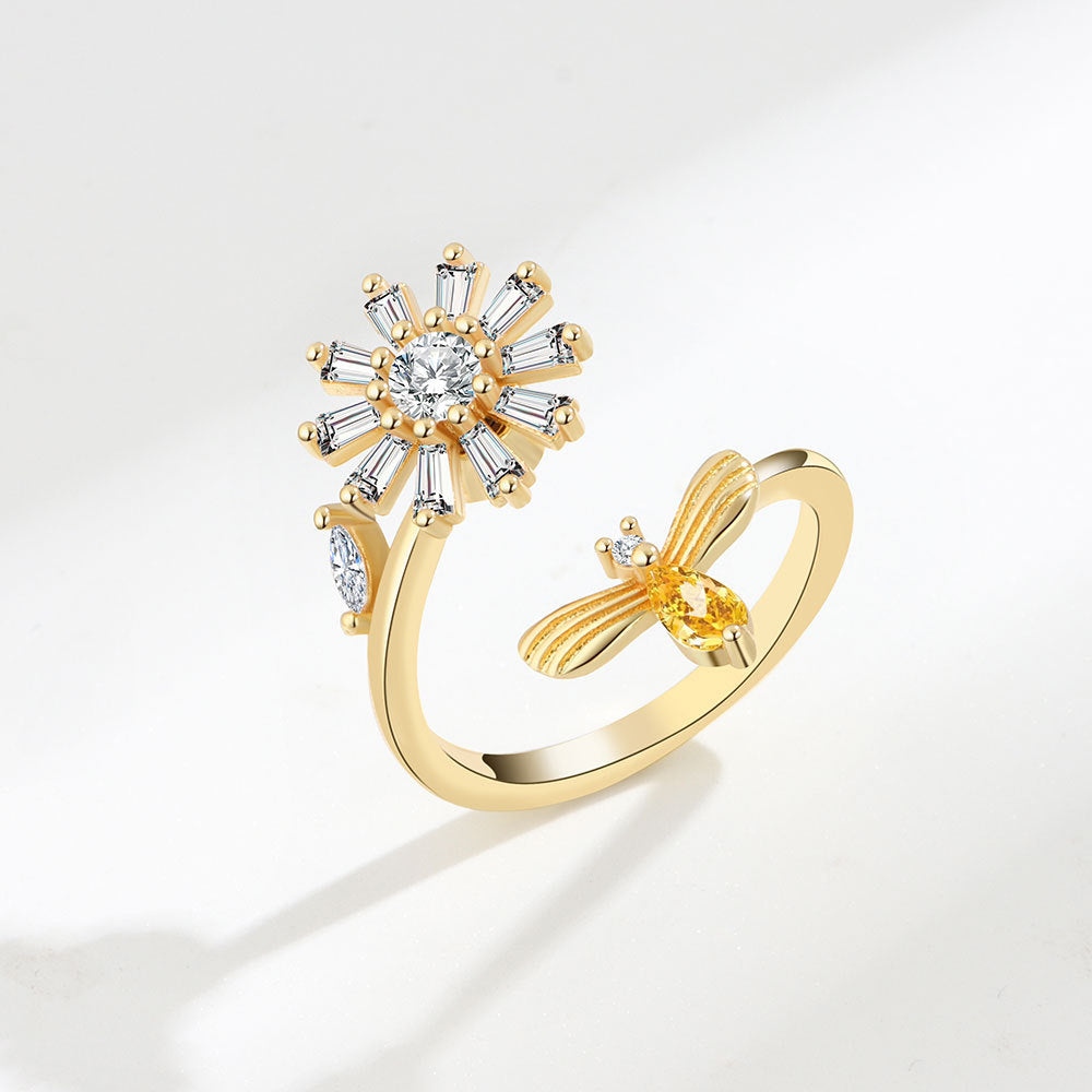 Wholesale Zircon Rotary Stone Copper Rings